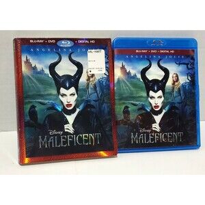 Maleficent Blu-Ray + DVD Combo Angelina Jolie Dark Fantasy Disney Collectors Set